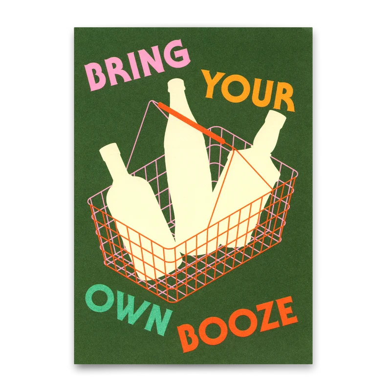 Postkarte "Bring your own Booze" | Lustige Karte für jeden Anlass