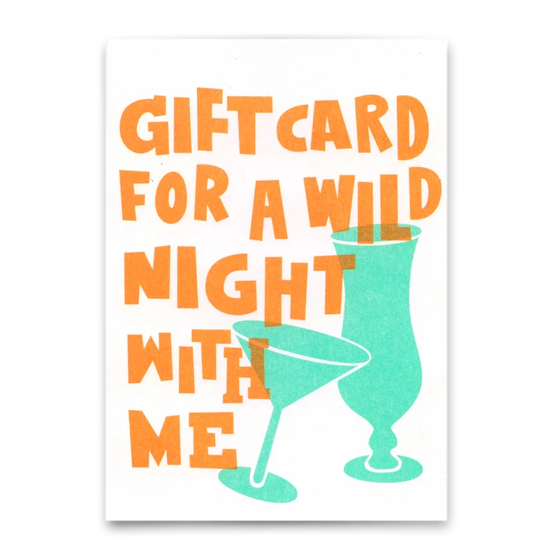 Postkarte "Wild night" | Lustige Gutschein-Karte mit Spruch für jeden Anlass