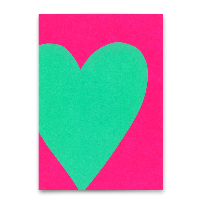 Postkarte "Neon Heart 2" | Schöne Karte für Verliebte