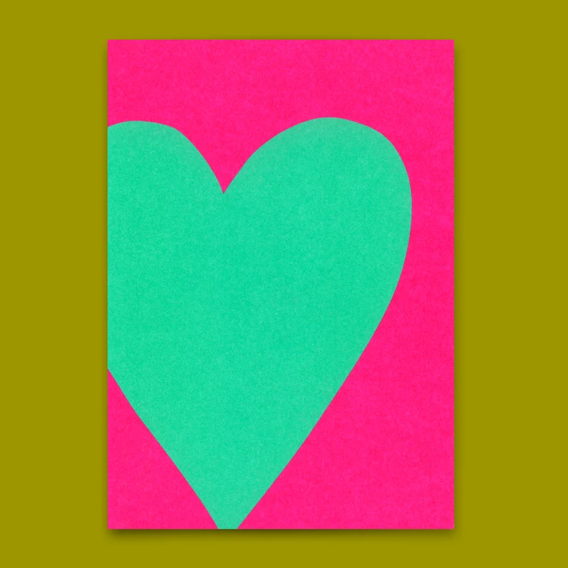 Postkarte "Neon Heart 2" | Schöne Karte für Verliebte