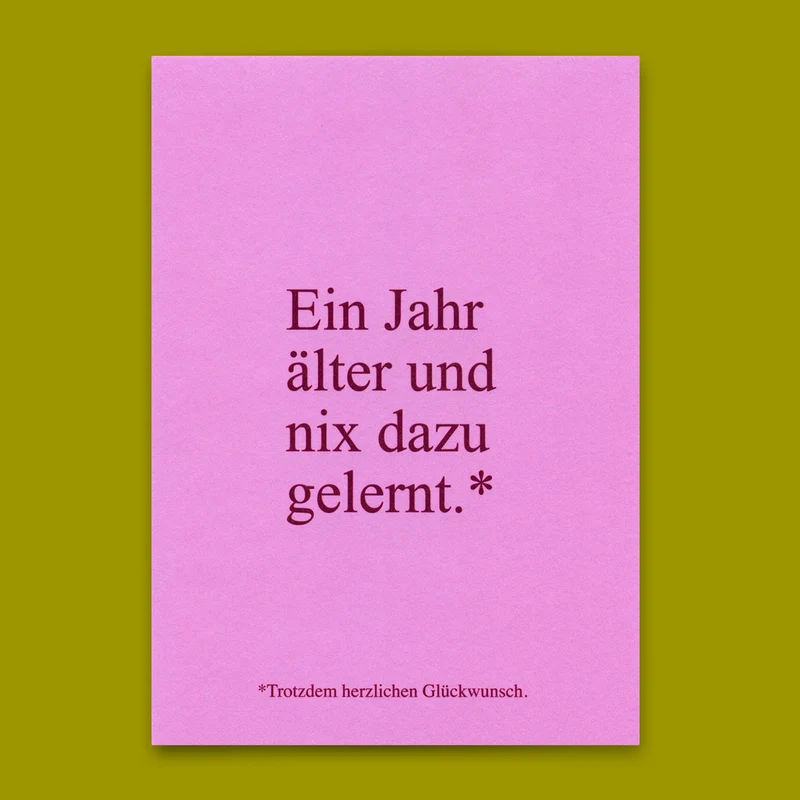 Postkarte "Wieder nix dazu gelernt" | Lustige Karte zum Geburtstag