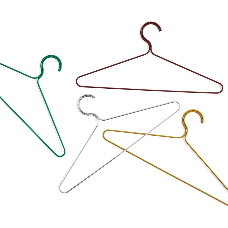 Kleiderbügel „Colour Hanger Mirror“ 3er Set | Glänzend & modern | HAY