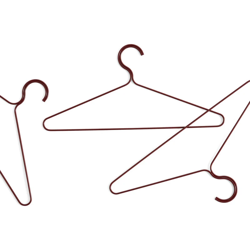 Kleiderbügel „Colour Hanger Maroon Red“ 3er Set | Edel & modern | HAY