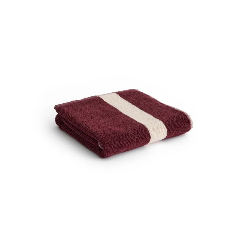 Handtuch „Stripe Burgundy“ 40x60cm | Modernes Bad | HAY