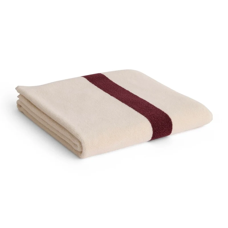 Badetuch „Stripe Burgundy“ 70x140cm | Modernes Bad | HAY