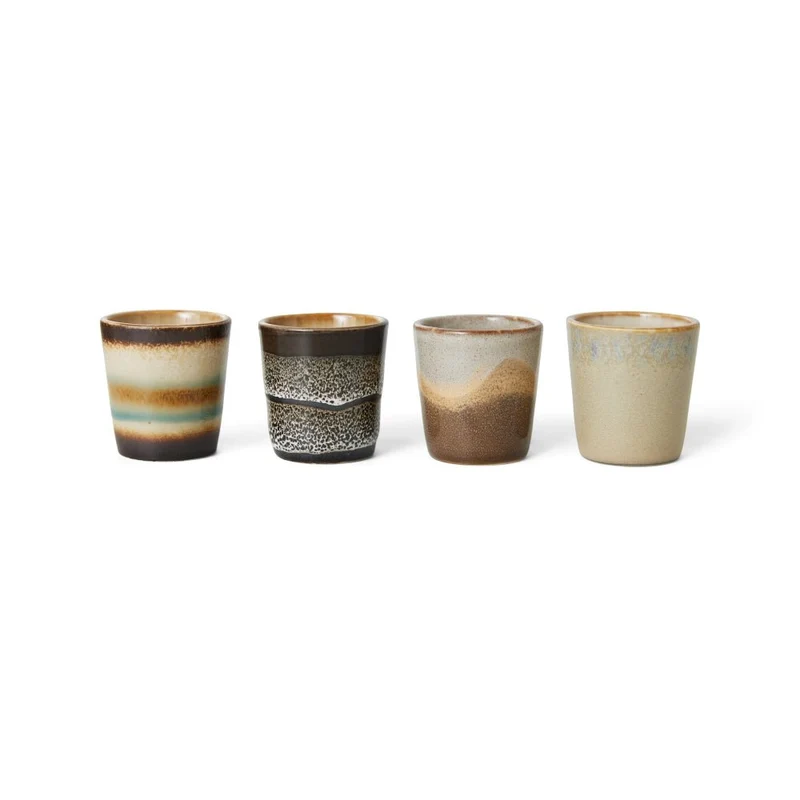 4er Set Eierbecher Granite 70s Ceramics - HKliving