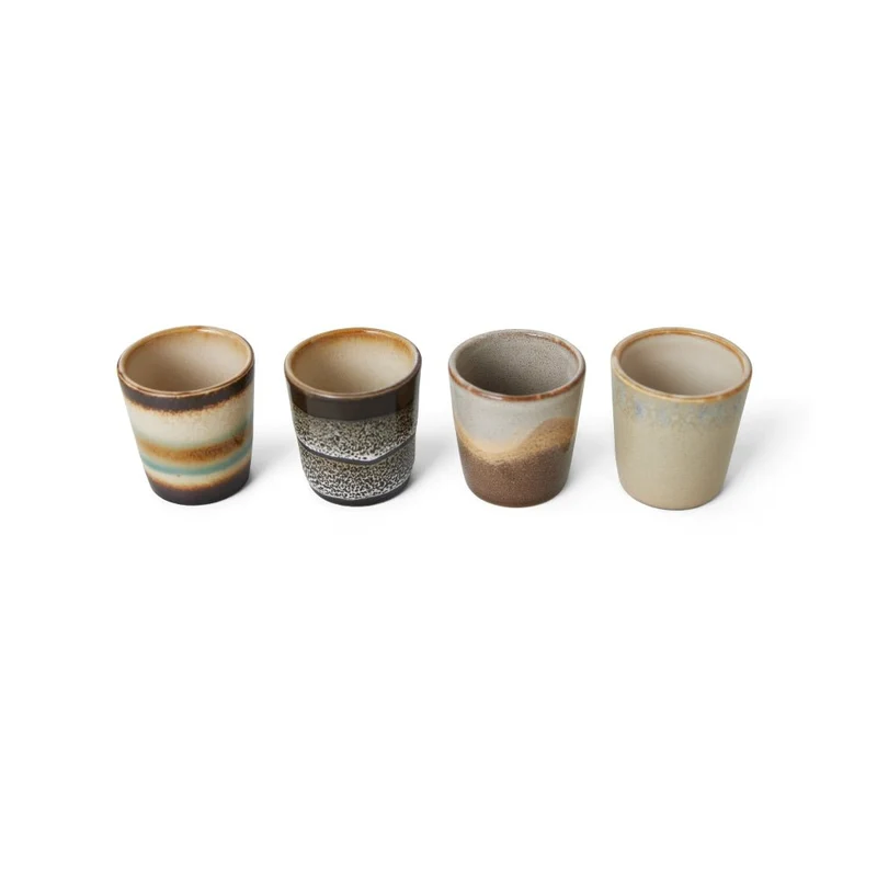 4er Set Eierbecher Granite 70s Ceramics - HKliving