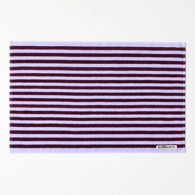 Badematte „Naram Wine & Lavender Blue“ | 50 × 80 cm | Bongusta