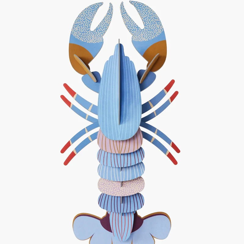 Wanddeko "Lavender Lobster" | studio ROOF| Recycelter Karton
