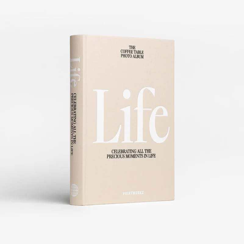 Fotobuch "Life" (Beige) | PRINTWORKS | Album mit Stoffeinband