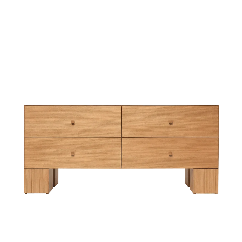 Kuben Schrank mit 4 Schubladen 2x2 Eiche natur - ferm LIVING