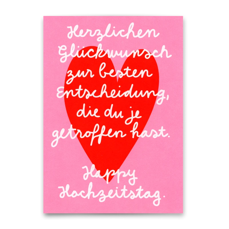 Postkarte "Happy Hochzeitstag" | Schöne Karte zum Hochzeitstag