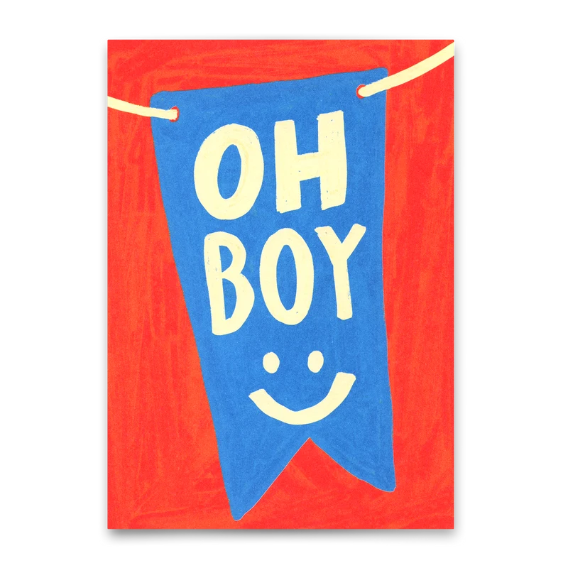 Postkarte "Oh Boy" | Coole Karte für jeden Anlass