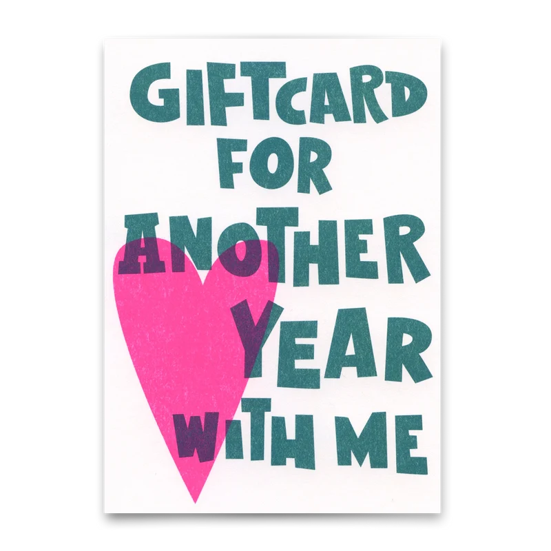 Postkarte "Another year" | Lustige Gutschein-Karte für jeden Anlass