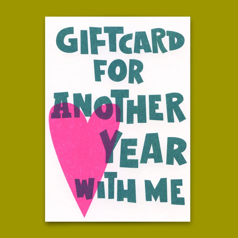 Postkarte "Another year" | Lustige Gutschein-Karte für jeden Anlass