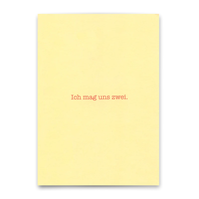 Postkarte "Ich mag uns zwei" | Lustige Karte für Verliebte
