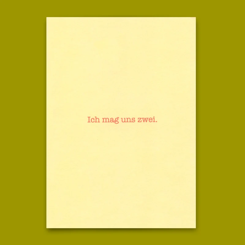 Postkarte "Ich mag uns zwei" | Lustige Karte für Verliebte