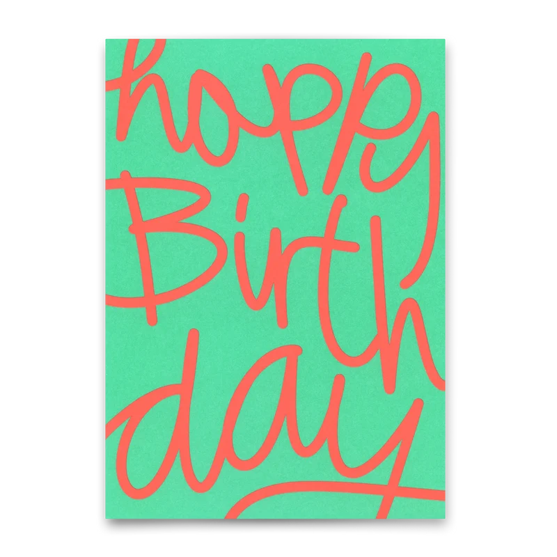 Postkarte "Happy Birthday Swing" | Besondere Karte zum Geburtstag