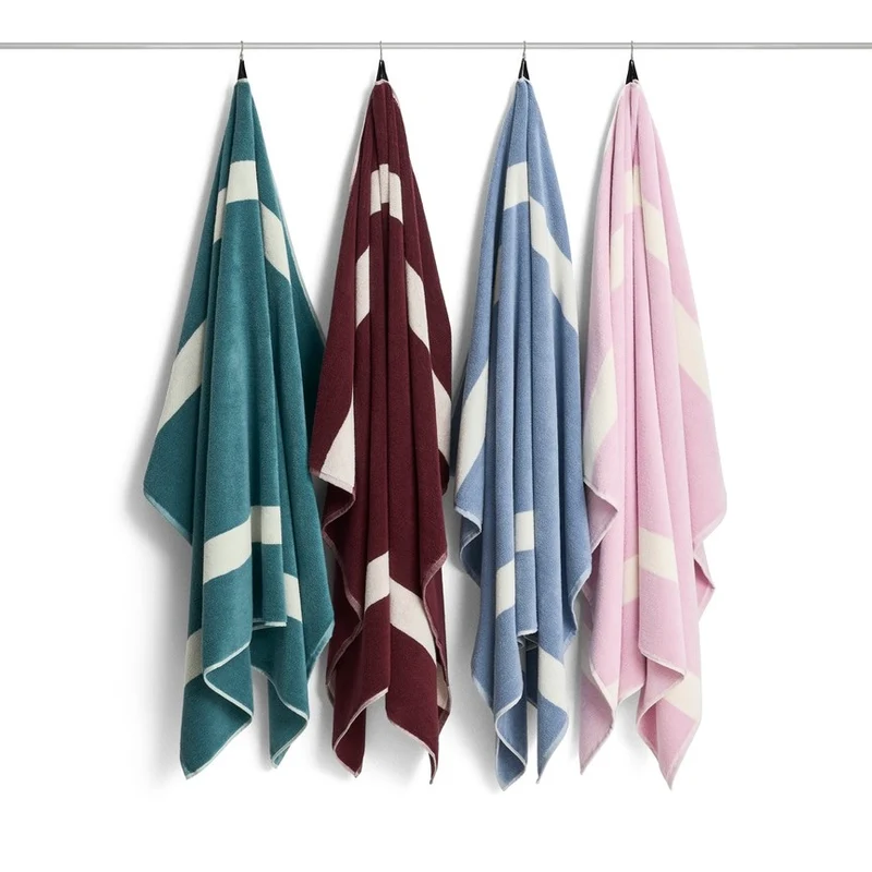Badelaken „Stripe Cool Pink“ 100x150cm | Farbige Akzente | HAY