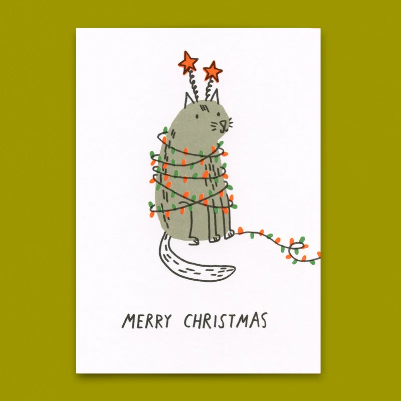 Postkarte "Xmas Chaos" | Lustige Postkarte zu Weihnachten