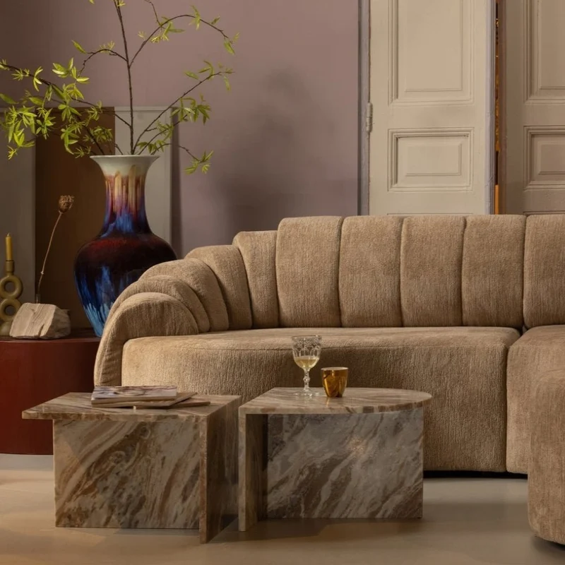 Beistelltisch XHail Marmor Natur Eckig - BePureHome