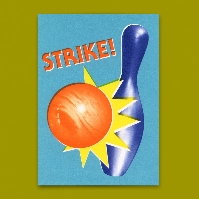 Postkarte "Strike" | Coole Karte zum Gratulieren