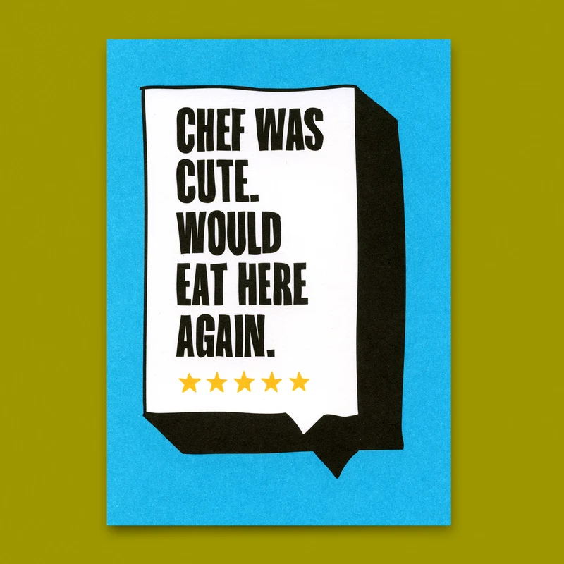 Postkarte "Chef was cute" | Lustige Karte mit Spruch