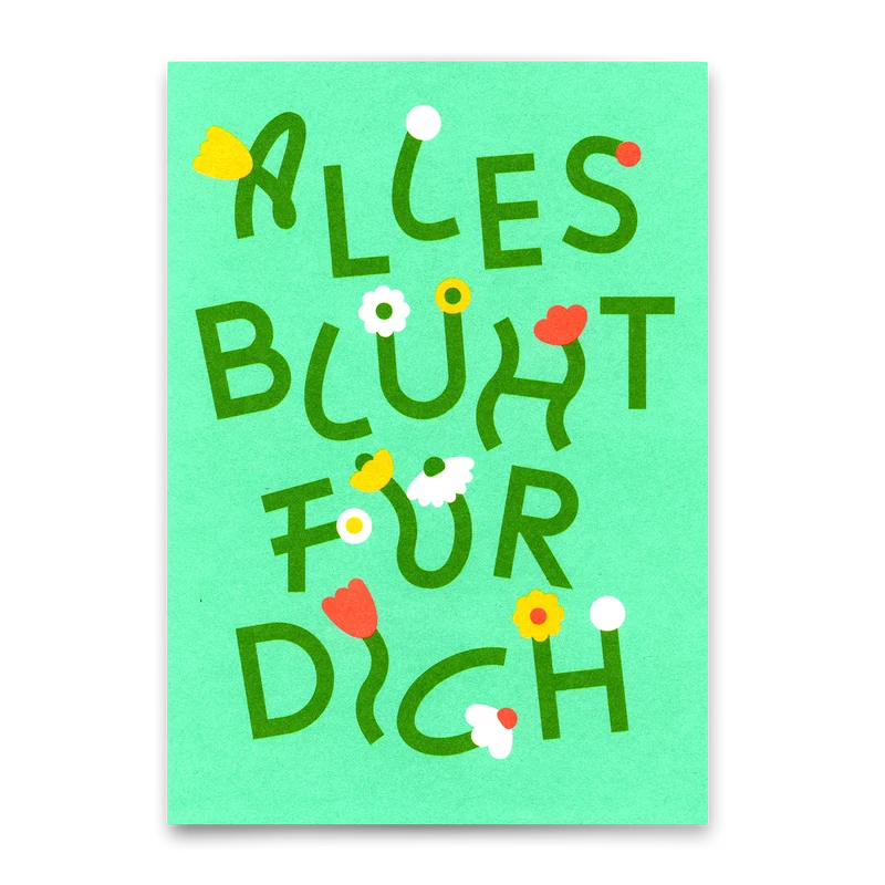 Postkarte "Alles blüht für dich" | Besondere Karte für jeden Anlass