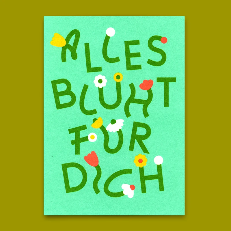 Postkarte "Alles blüht für dich" | Besondere Karte für jeden Anlass