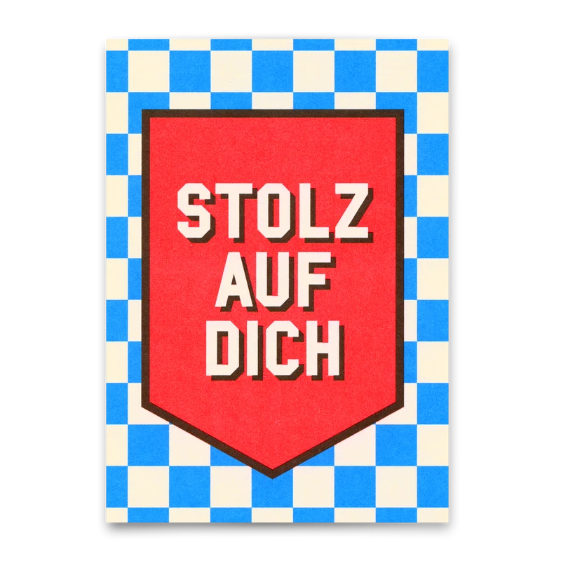 Postkarte "Stolz auf dich" | Besondere Karte zur Gratulation