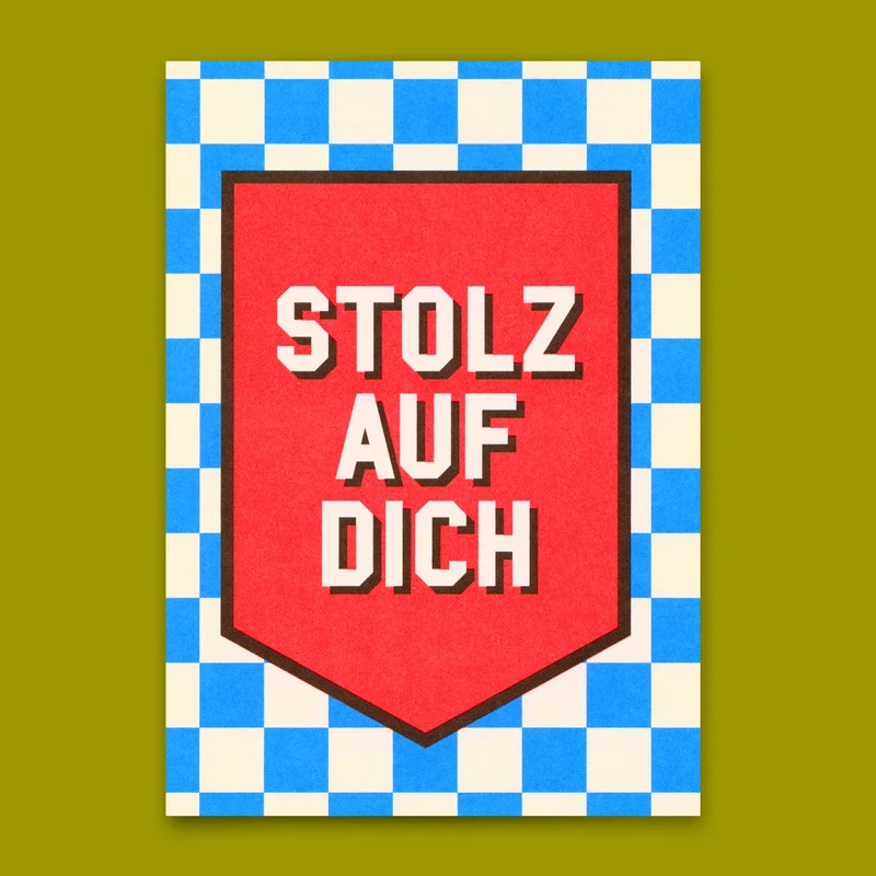 Postkarte "Stolz auf dich" | Besondere Karte zur Gratulation