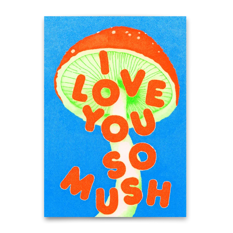 Postkarte "I love you so mush" | Lustige Karte für Verliebte