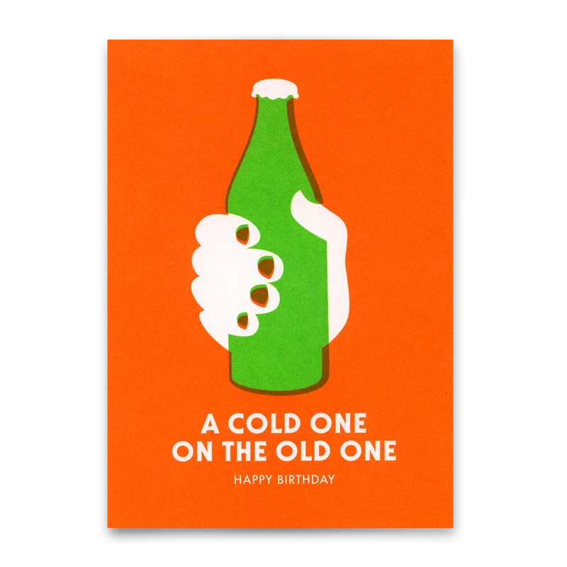 Postkarte "A cold one" | Coole Karte zum Geburtstag