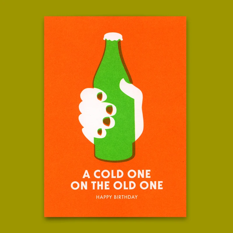Postkarte "A cold one" | Coole Karte zum Geburtstag