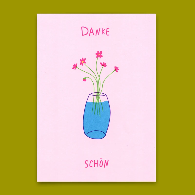 Postkarte "Danke Schön" | Schöne Karte zum Dankesagen