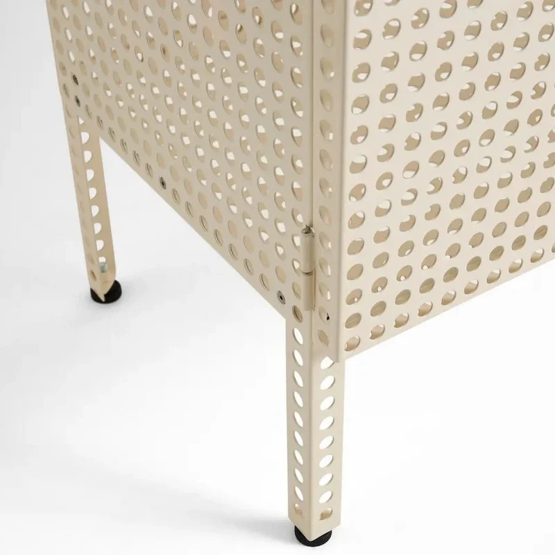 Sideboard Perforated Cabinet Floor Small Eggshell - HAY