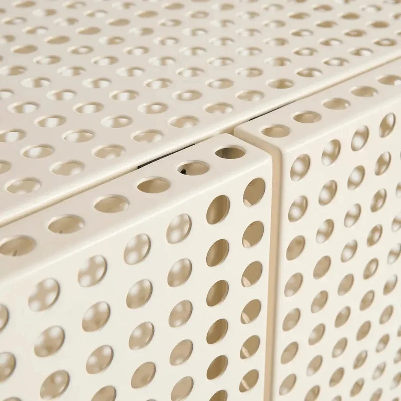 Sideboard Perforated Cabinet Floor Small Eggshell - HAY