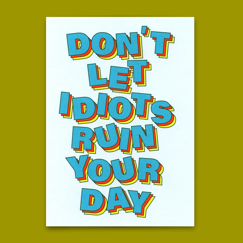 Postkarte "Idiots" | Lustige Karte für jeden Anlass