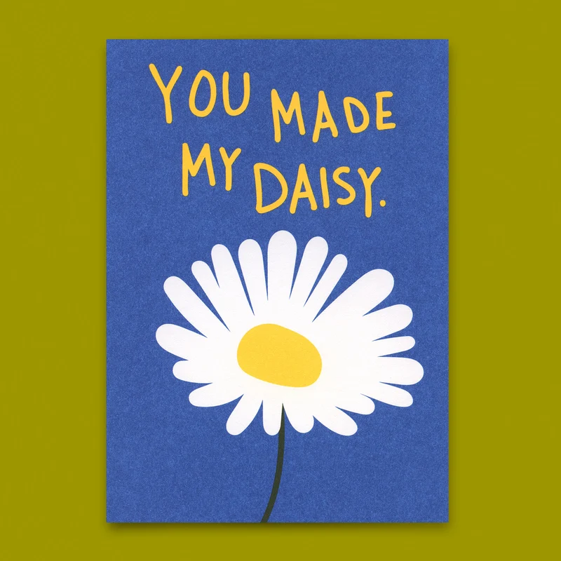 Postkarte "You made my Daisy" | Schöne Karte für Verliebte