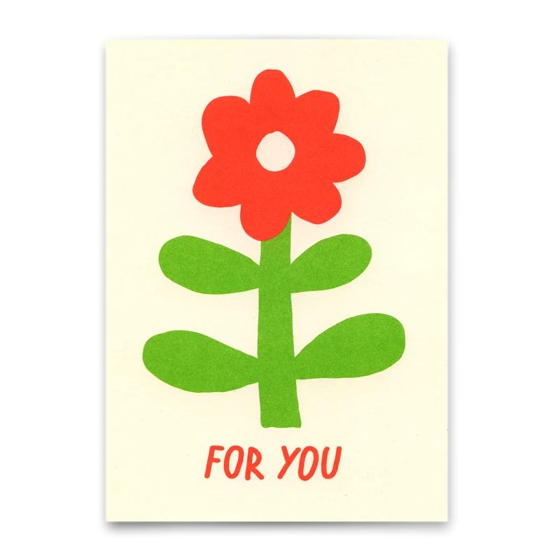 Postkarte "For you Flower" | Schöne Karte für jeden Anlass