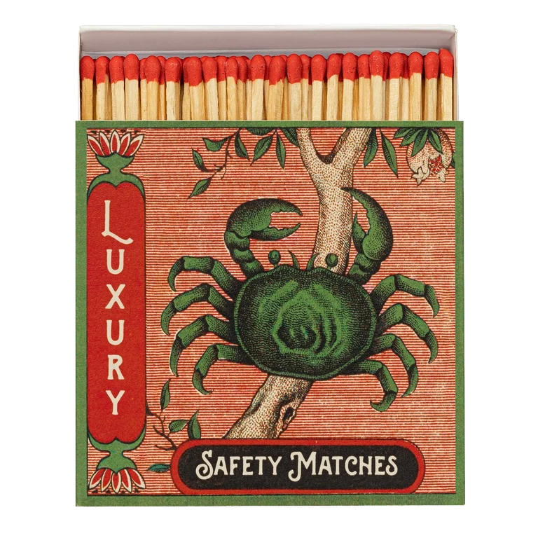 Lange Streichhölzer „Crab“ von Archivist | Extra lang in Square Matchbox