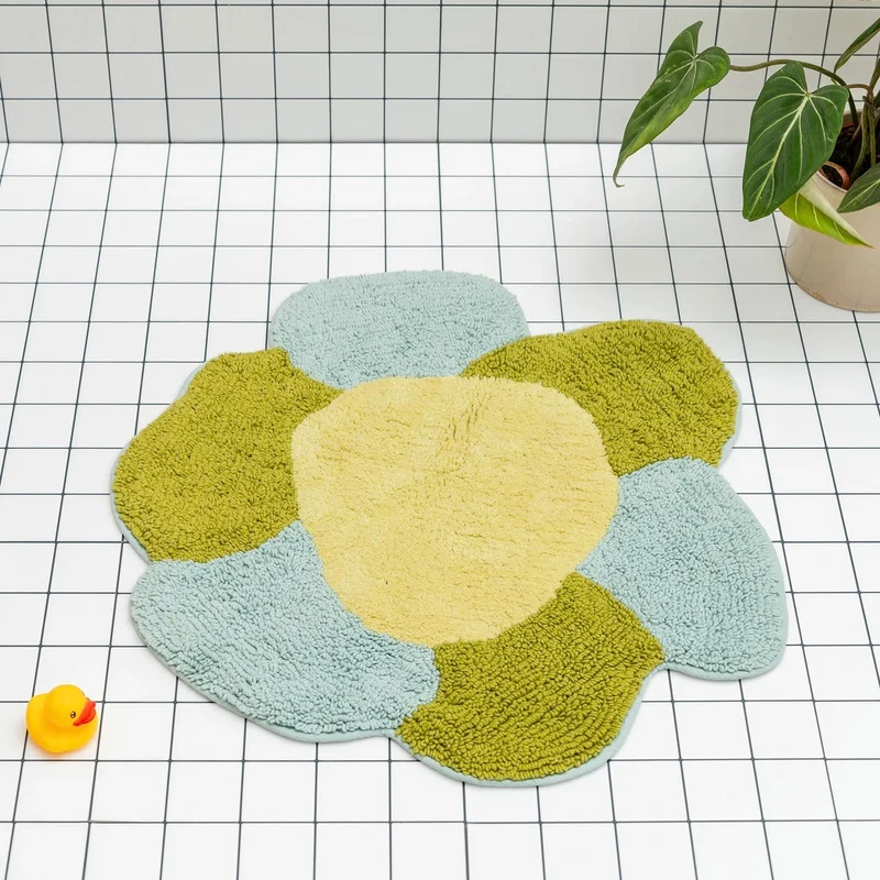 Badematte “Gardenia” | Weiche Baumwollmatte | Tarta Gelatina