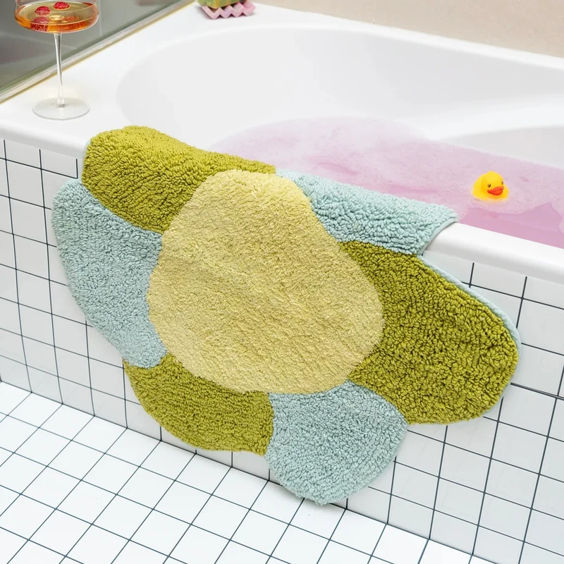 Badematte “Gardenia” | Weiche Baumwollmatte | Tarta Gelatina