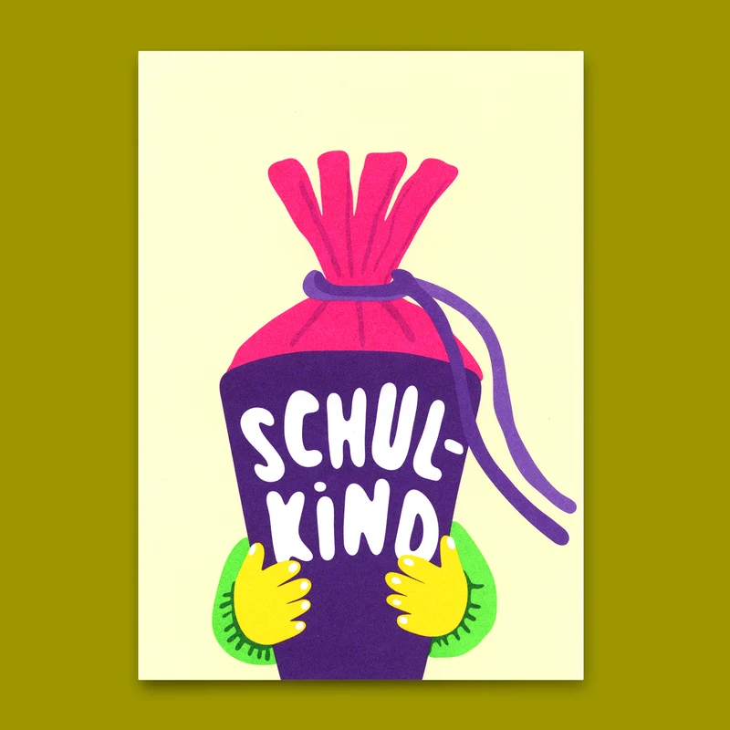 Postkarte "Schulkind" | Schöne Karte für den Schulstart