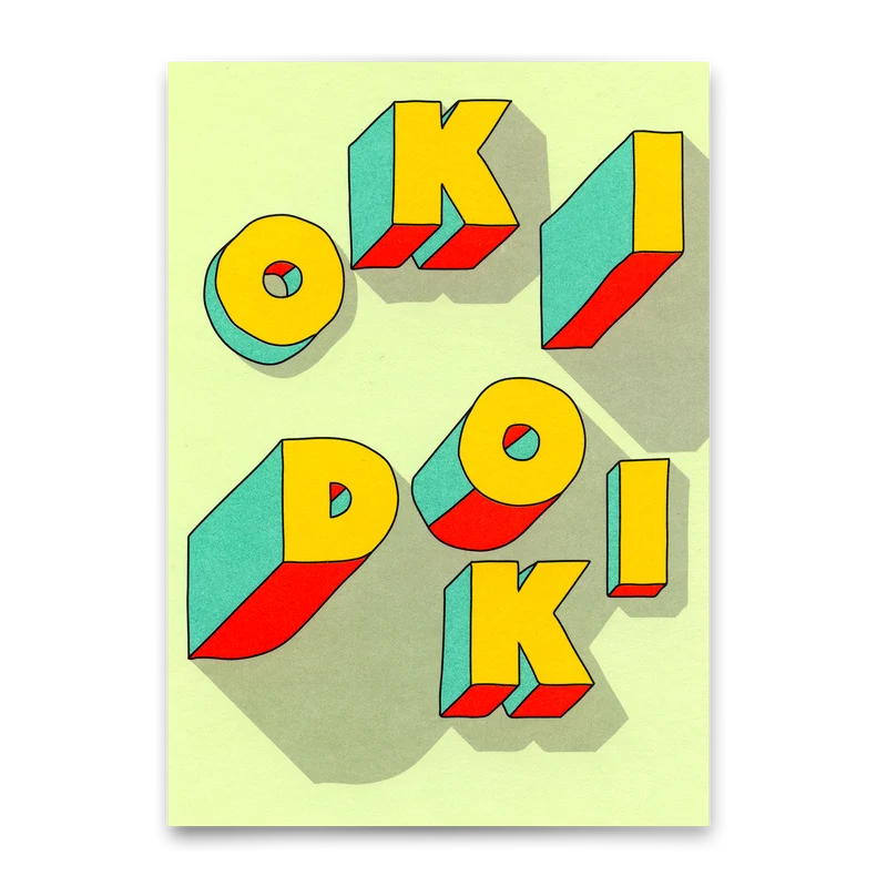 Postkarte "Okidoki" | Besondere Karte für jeden Anlass