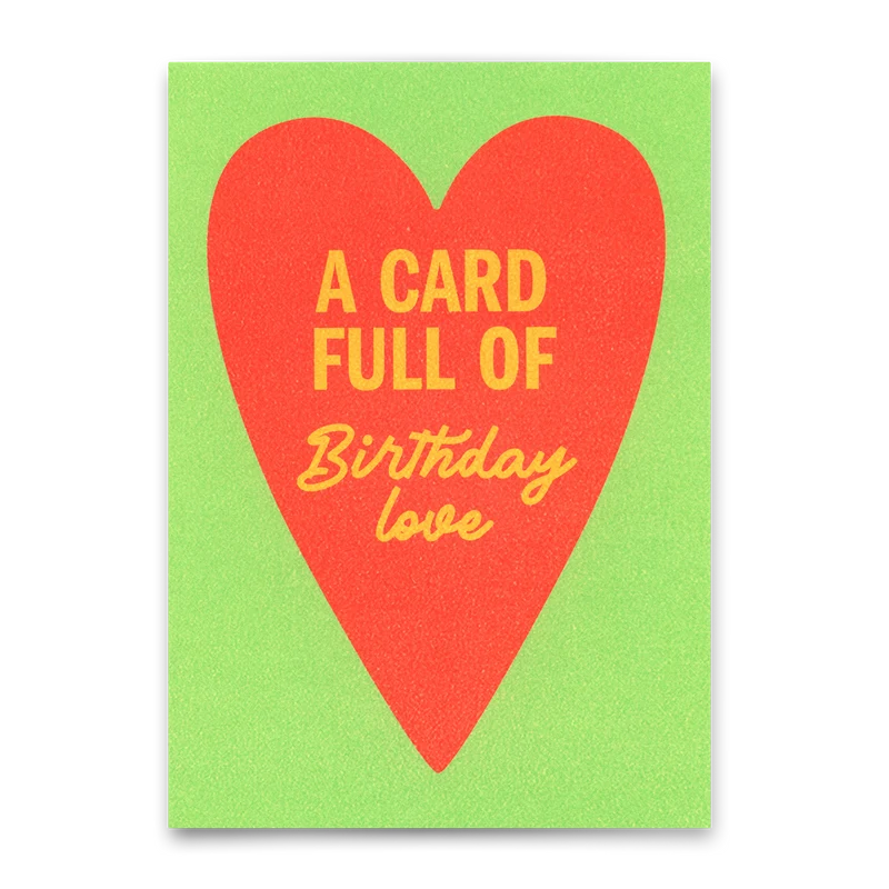 Postkarte "Birthday love Heart" | Schöne Karte zum Geburtstag