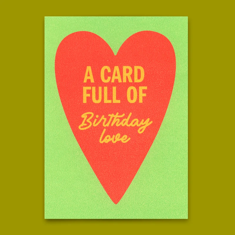 Postkarte "Birthday love Heart" | Schöne Karte zum Geburtstag