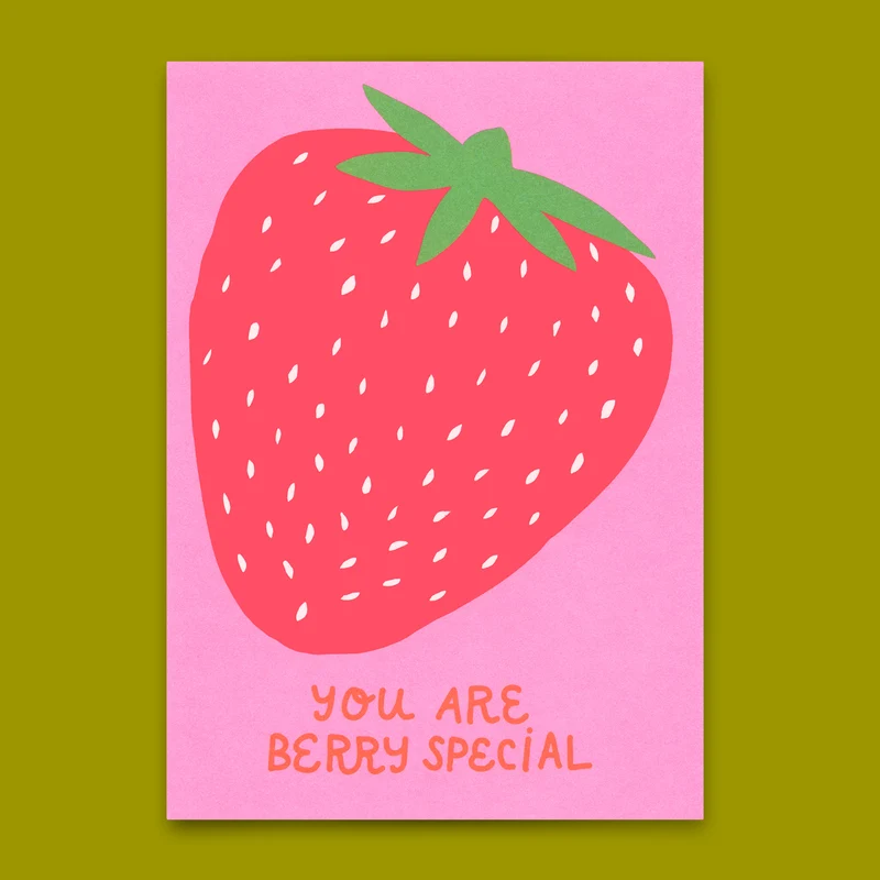Postkarte "Your are berry special" | Lustige Karte für Verliebte