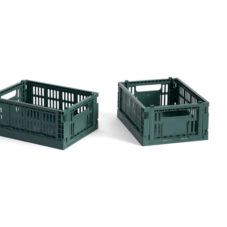 Faltbox „Colour Crate Mini Dark Green“ (2 Stk.) | Markant & kompakt | HAY