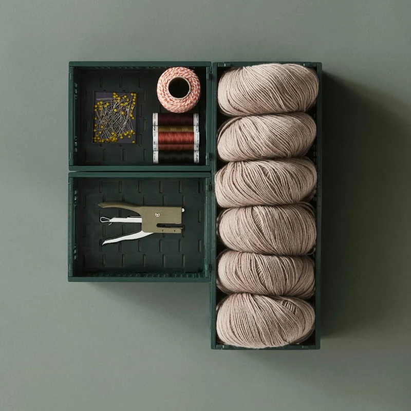 Faltbox „Colour Crate Mini Dark Green“ (2 Stk.) | Markant & kompakt | HAY